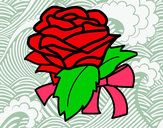 Dibujo Rosa, flor pintado por paola4455