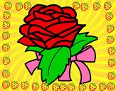 Dibujo Rosa, flor pintado por selena77