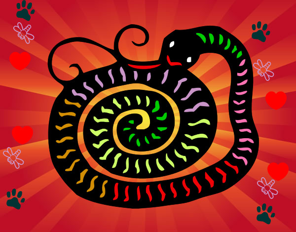 Dibujo Signo de la serpiente pintado por melanieq