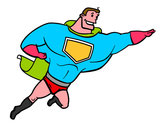 Dibujo Superhéroe grande pintado por camiruty