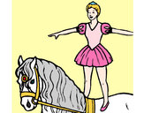 Dibujo Trapecista encima de caballo pintado por sarahi04