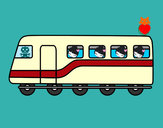 Dibujo Tren de pasajeros pintado por queyla