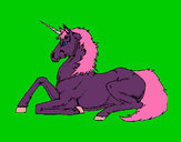 Dibujo Unicornio sentado pintado por maril669
