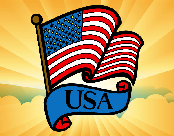 Dibujo Bandera de los Estados Unidos pintado por maryquilla