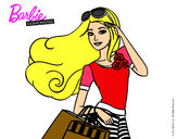 Dibujo Barbie con bolsas pintado por izanychris