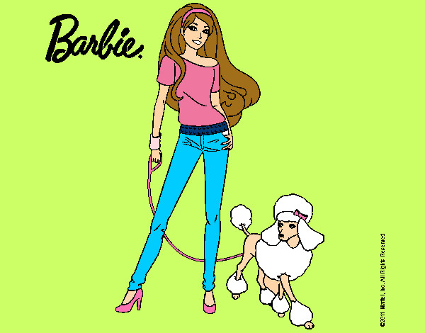Dibujo Barbie con look moderno pintado por larah2ogm