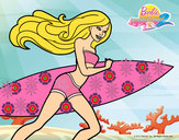 Dibujo Barbie corre al agua pintado por larah2ogm