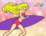 Dibujo Barbie corre al agua pintado por nikyta