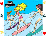 Dibujo Barbie de nuevo con sus amigas pintado por fati07