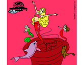 Dibujo Barbie sirena contenta pintado por betybu1984