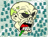Dibujo Cabeza de zombi pintado por emo_