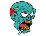 Dibujo Cabeza de zombi pintado por evelin459
