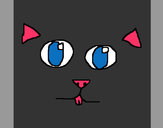 Dibujo Cara de gato pintado por martina261