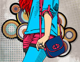 Dibujo Chica con bolso pintado por Lokasvyv