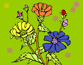 Dibujo Conjunto floral pintado por chiv