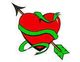 Dibujo Corazón con flecha III pintado por mailin40