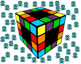 Dibujo Cubo de Rubik pintado por deb0ra