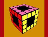Dibujo Cubo de Rubik pintado por maimo