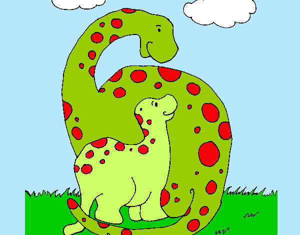 Dibujo Dinosaurios pintado por loaC