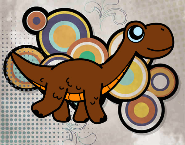 Dibujo Diplodocus feliz pintado por marioguapo