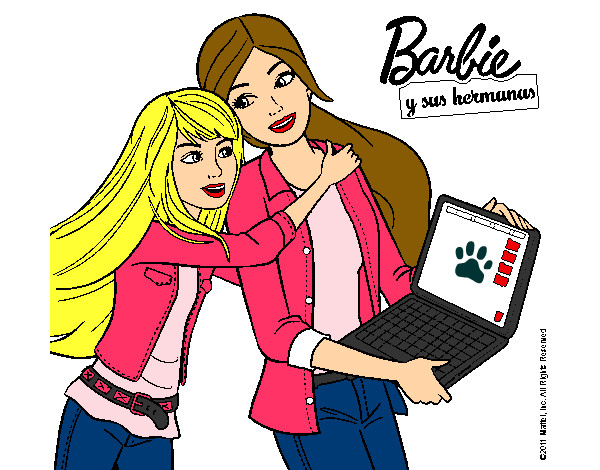Dibujo El nuevo portátil de Barbie pintado por annndysss