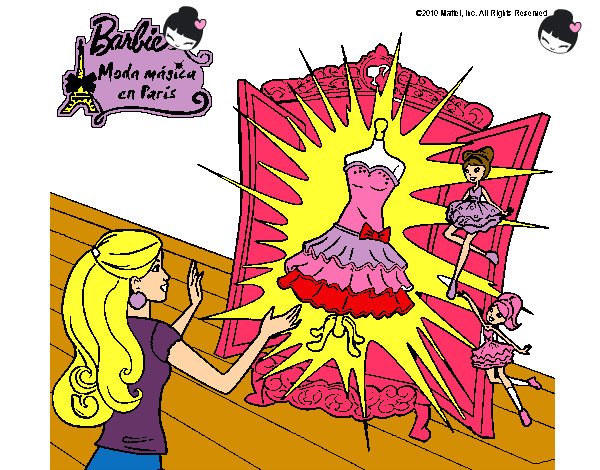 Dibujo El vestido mágico de Barbie pintado por nirali