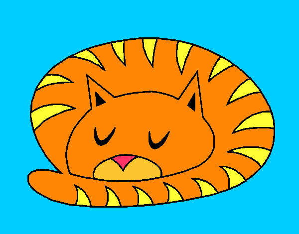 Dibujo Gato durmiendo pintado por Tinita_27