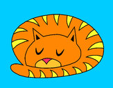 Dibujo Gato durmiendo pintado por Tinita_27