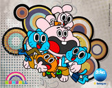 Dibujo Gumball y amigos contentos pintado por ZeldaLOVE