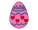 Dibujo Huevo con corazones pintado por Esther03