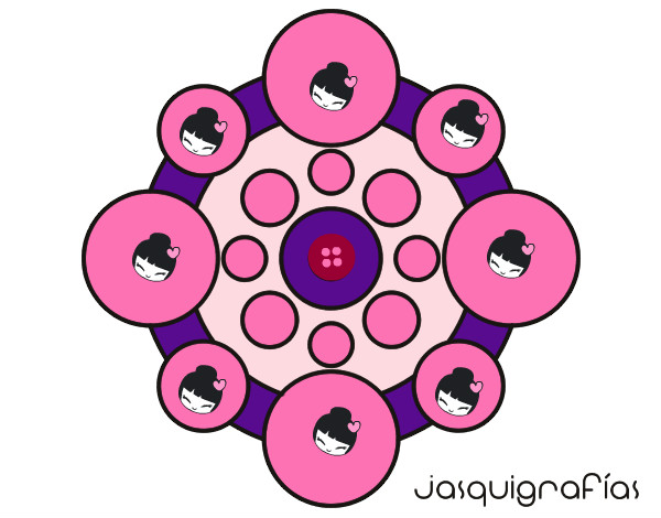Dibujo Mandala con redondas pintado por chiqui-mon