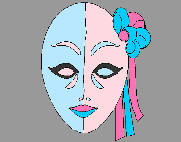 Dibujo Máscara italiana pintado por loaC