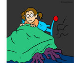 Dibujo Monstruo debajo de la cama pintado por Limona45