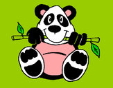 Dibujo Oso panda pintado por isolda