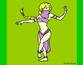 Dibujo Princesa mora bailando pintado por catitaflo