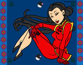 Dibujo Princesa ninja pintado por diledi