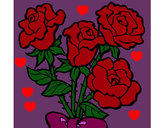 Dibujo Ramo de rosas pintado por claudia422