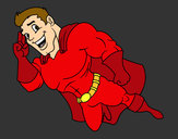 Dibujo Superhéroe volando pintado por ANIMALCLUB