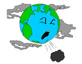 Dibujo Tierra enferma pintado por isaela