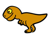 Dibujo Tiranosaurio rex joven pintado por Jeanpy