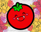 Dibujo Tomate sonriente pintado por sebastiann