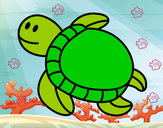 Dibujo Tortuga nadando pintado por fer10