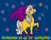 Dibujo Unicornio con alas pintado por Eri_Mau