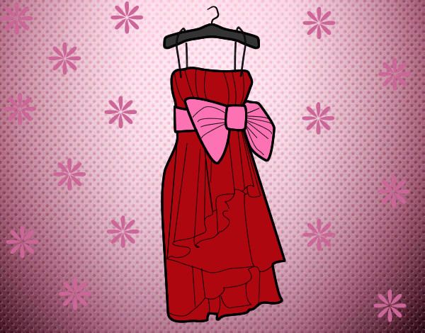 Dibujo de vestido rojo pintado por Telsy en Dibujos.net el día 19-06-12 ...