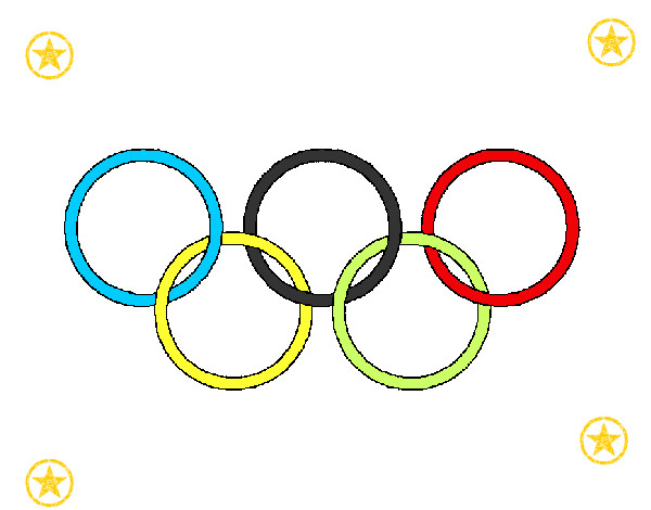 Dibujo Anillas de los juegos olimpícos pintado por Monopop