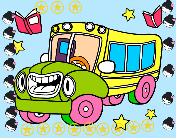 Dibujo Autobús animado pintado por chiq