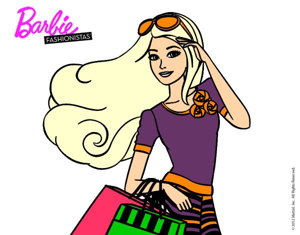 Dibujo Barbie con bolsas pintado por annndysss