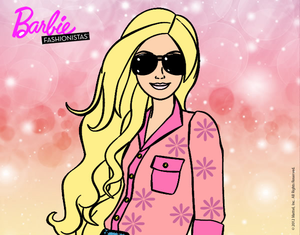 Dibujo Barbie con gafas de sol pintado por Lin187