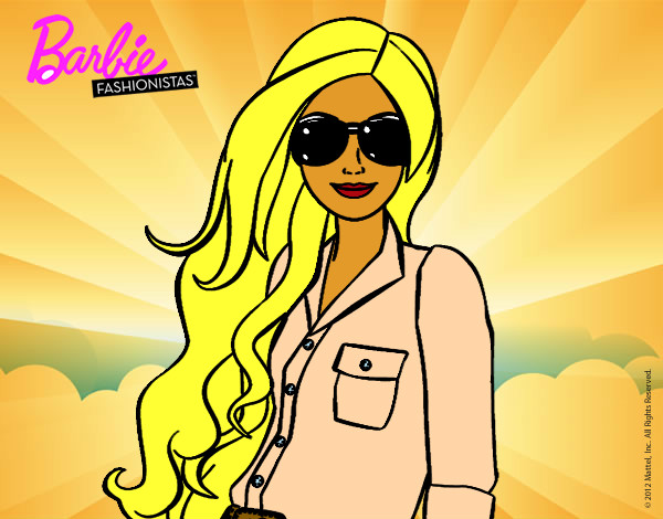 Dibujo Barbie con gafas de sol pintado por ru_82