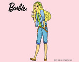 Dibujo Barbie con look casual pintado por Lin187